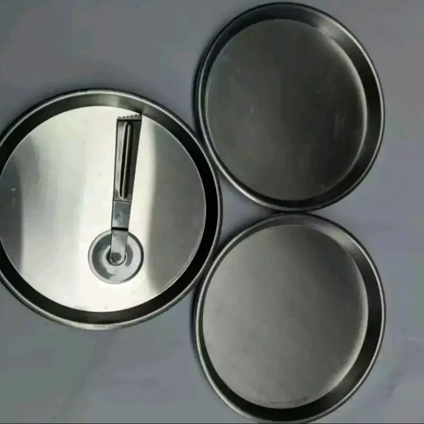 Loyang Pizza 1 Set 3 Pcs Bonus Pisau Pemotong Pizza Uk 20 22 24 cm Tahan Karat Pasta Tool