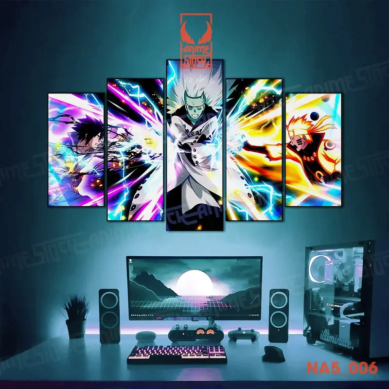 Tranh Naruto Dán Tường Anime Canvas Siêu Bền Đẹp, Kích Thước L (25x75cm), Chất Liệu Formex Kim Tuyến 5mm - Decor Tường, Trang Trí Nhà 5