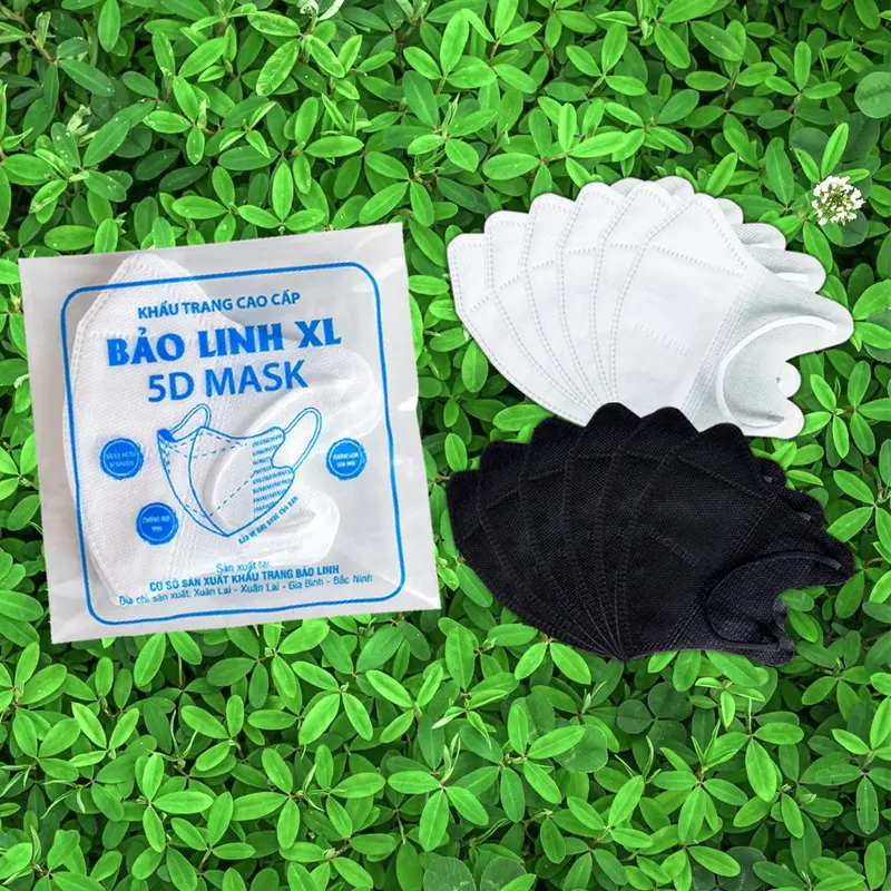 Thùng 100 chiếc khẩu trang 5D người lớn Bảo Linh XL chính hãng cao cấp dày dặn chống vi khuẩn, chống bụi mịn, chống tia UV. Nam Kiềng 7