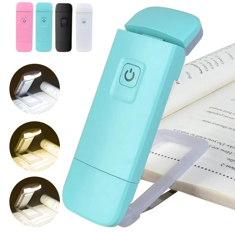 USB Rechargeable Book Light, Portable Clip-on Reading Light, Eye Protective Night Light for Reading, Bedroom, Study Room, Office, Ambient Lighting