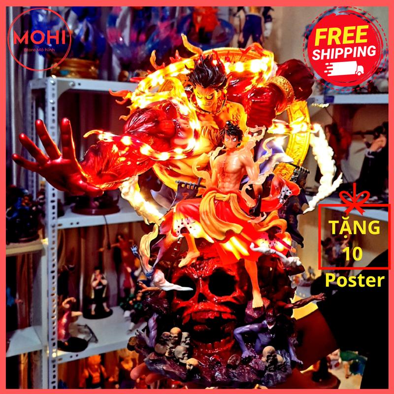Mô hình Luffy Gear 4 Wano, cao 30 cm nặng 3kg siêu đẹp - One Piece ( Tặng 10 Poster ) Đồ Chơi Toy