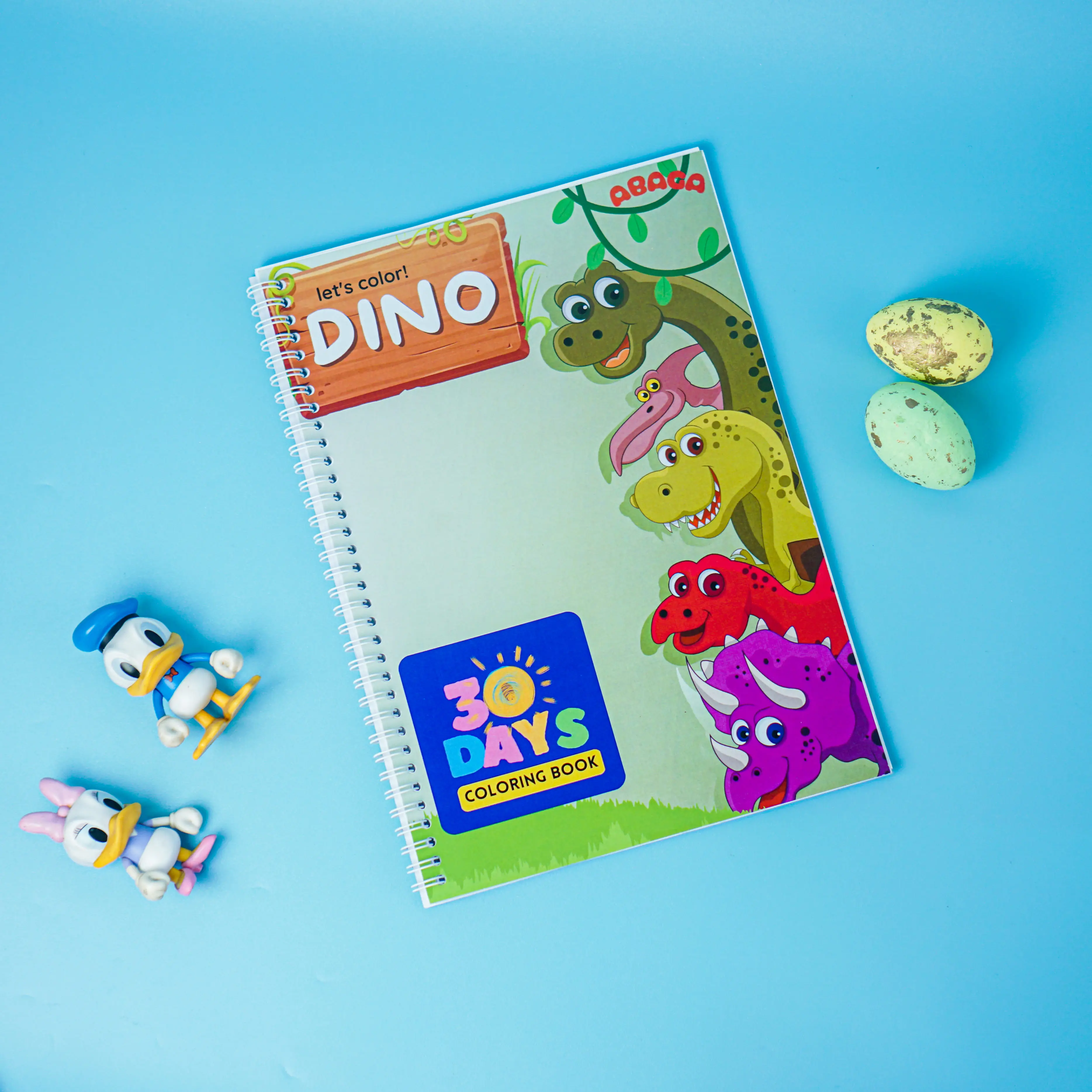 Buku Gambar Mewarnai Anak Dinosaurus, 30 Days Coloring Book Dino