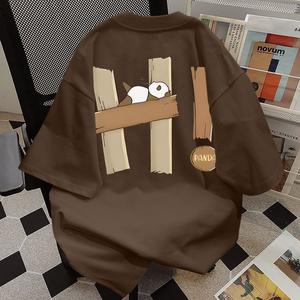 Retro T-Shirt 100% Cotton Unisex Oversize Streetwear Short Sleeve Crew Neck Top for Men and Women Baggy Loose Fit Casual OOTD Summer Pambahay Pang Araw-Araw