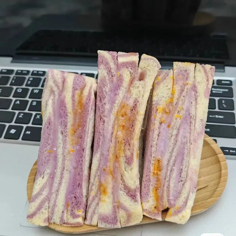 Bánh Sandwich Phô Mai Chà Bông 2 vị Khoai Môn, Bơ, Snack Ăn Vặt 3