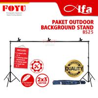 Gambar Alfa | Paket Portable Outdoor Background Stand 2x3 meter BS25 Aluminium Camera Tripod Foto dari Foyu Photo Kota Surabaya 1 Tokopedia