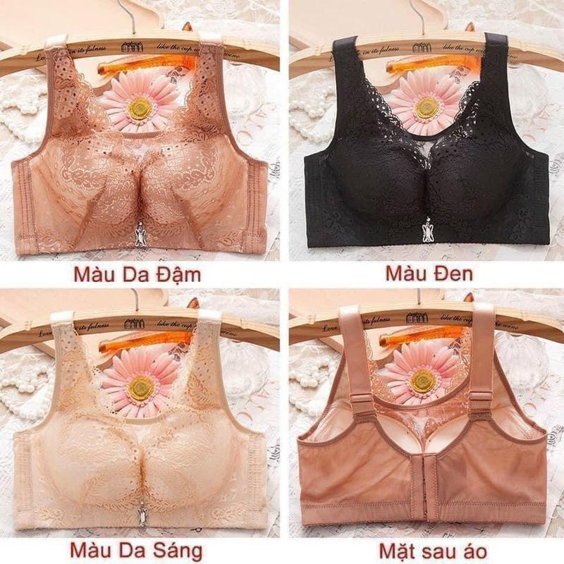  Áo lót nữ  Big size mút mỏng không  gọng cototn ren   dành cho vòng 1 lớn- size 38.40.42  dây bản to che mỡ lưng nách Women Voi 