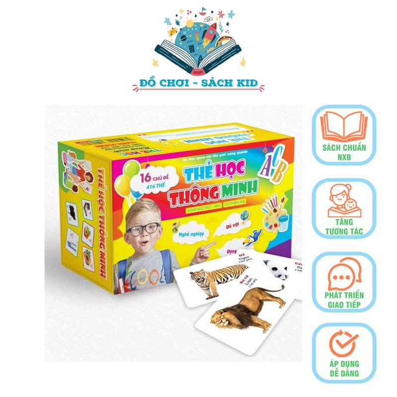 Sách Flashcard - Bộ Thẻ Học Thông Minh Cho Bé - 416 Thẻ Flashcards Tiếng Anh 16…