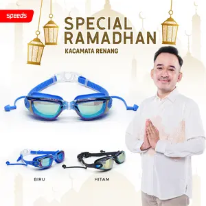 SPEEDS Kacamata Renang Kacamata Olahraga Mirror Dewasa Anti Fog Earplug 017-5000