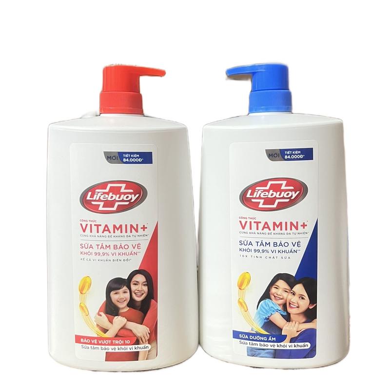 Sữa tắm lifebuoy đỏ / xanh đậm chai 1,1kg