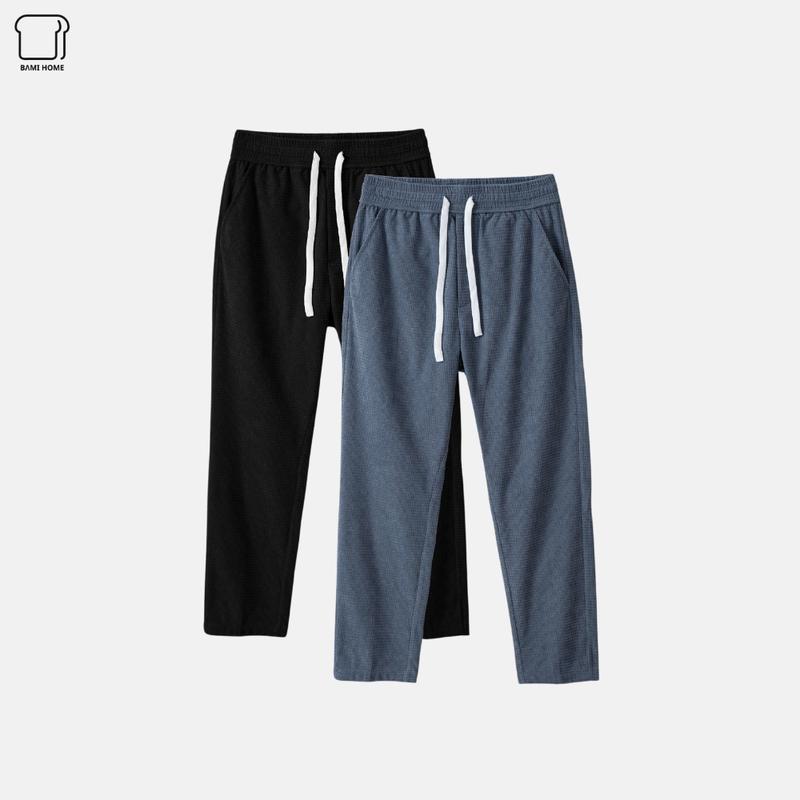 Quần baggy lưng thun nam BAMIHOME baggy nam nhung tổ ong QBG02 Menswear xl thường