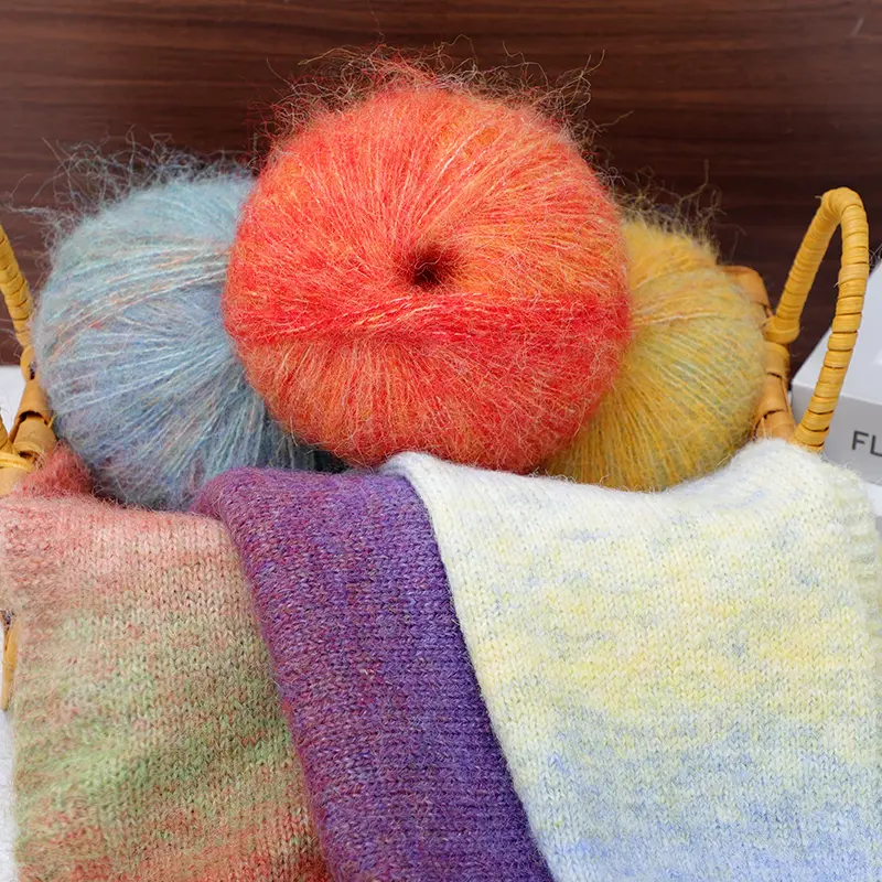 150g oil painting, color ink style, color gradient, alpaca, mohair ...