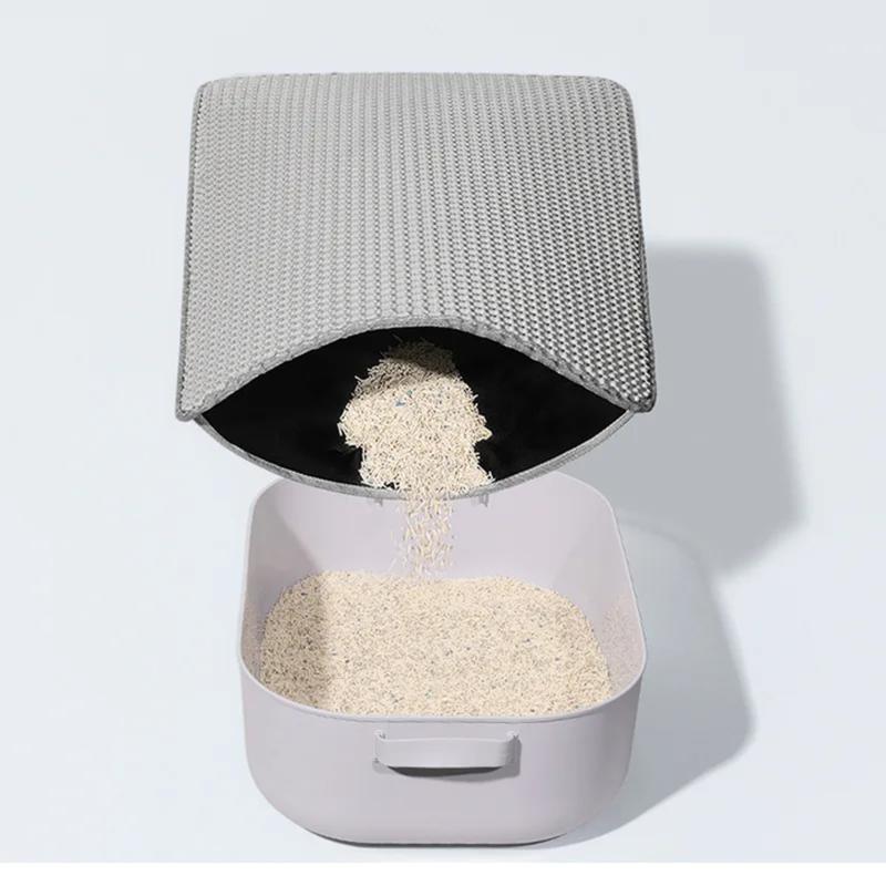 Product Introduction of Cat Litter Mat Double Layer Pet Litter Box Waterproof Pet Mat Non-slip Sand Cat Pad Washable 0