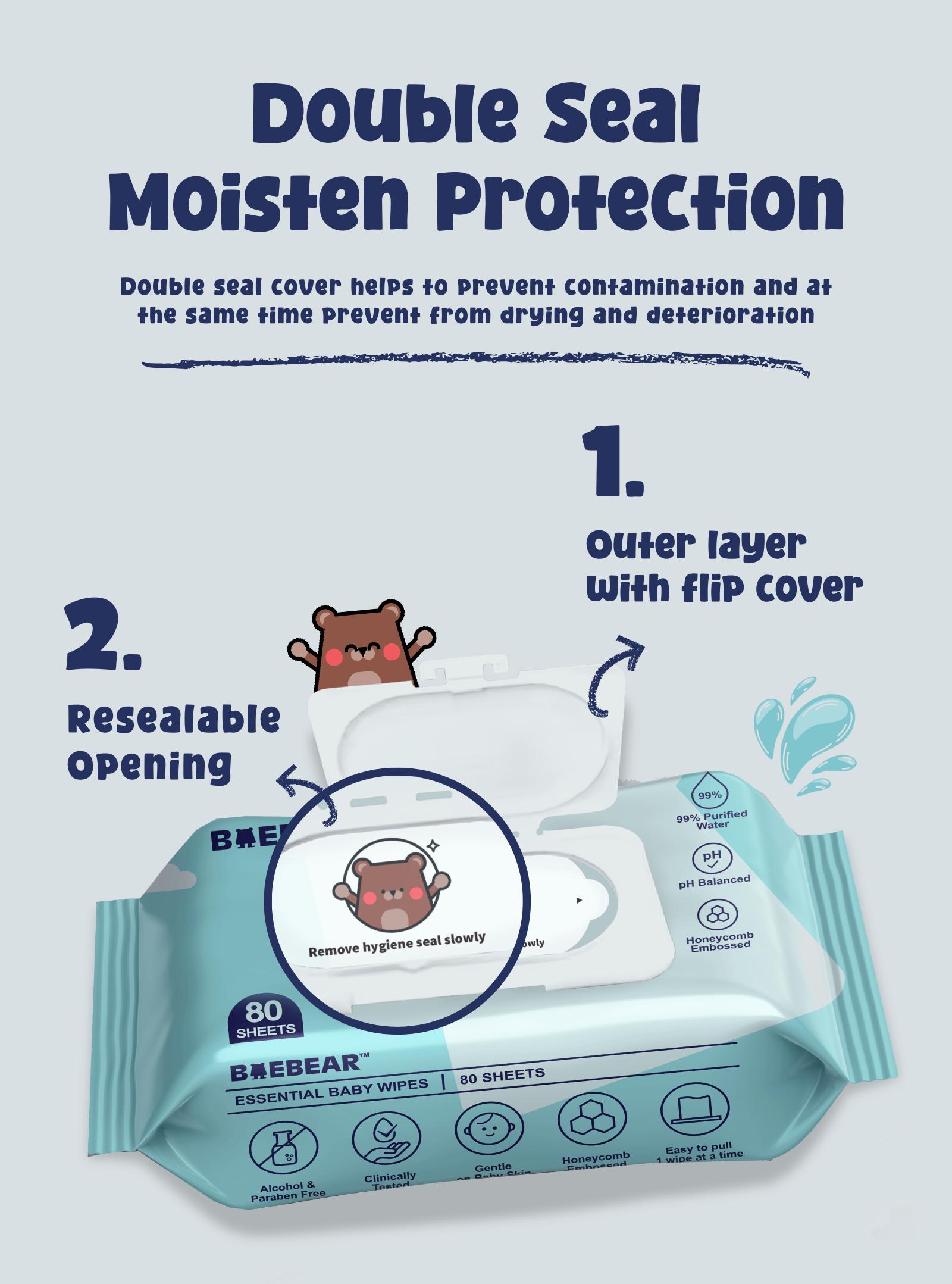 Baebear Essential Baby Wet Wipes 80 Sheets x 20 Packets Bundle Deal 1600 Sheets Carton Pack Baebear sg Baebear Essential Baby Wet Wipes 80 Sheets x 20 Packets Bundle Deal 1600 Sheets Carton Pack Baebear sg
