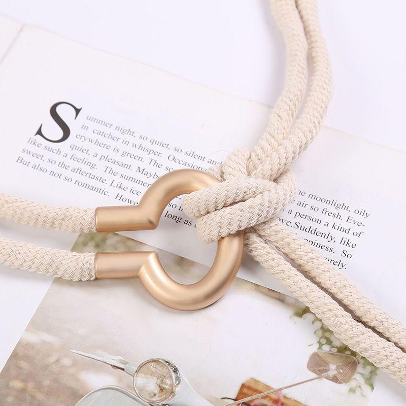 Product Introduction of Dây Chuyền Đeo Hông, Thiết Kế Dây Cotton Đơn Giản Và Dễ Phối Đồ Thắt Lưng Mỏng Thắt Nút Vòng, Dây Thắt Lưng Trang Trí, Màu Trắng Rừng, Phong Cách Mới, Thích Hợp Cho Trang Phục Thường Ngày 11
