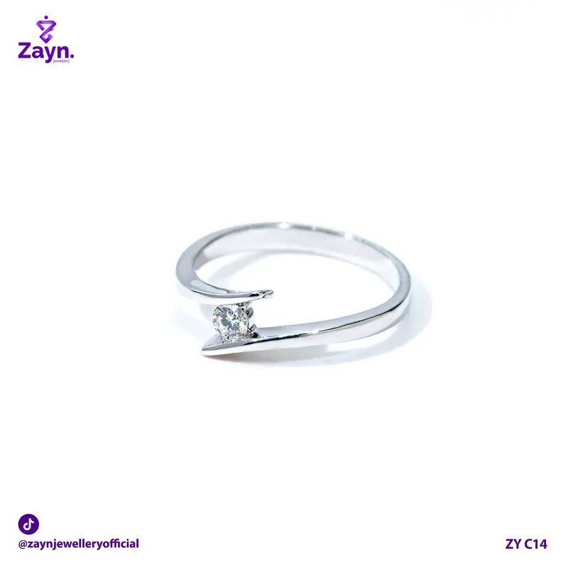 CIncin Permata Wanita Mata Satu  - Zayn Jewellery - Kode ZY C13 Perhiasan Putih 1