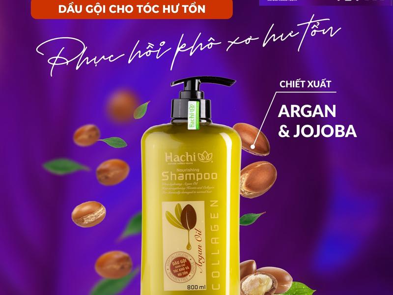 Dầu Gội dành cho tóc hư tổn Nourishing Hachi dung tích 350ml 500ml và 800ml Dưỡng Tóc Women Nữ