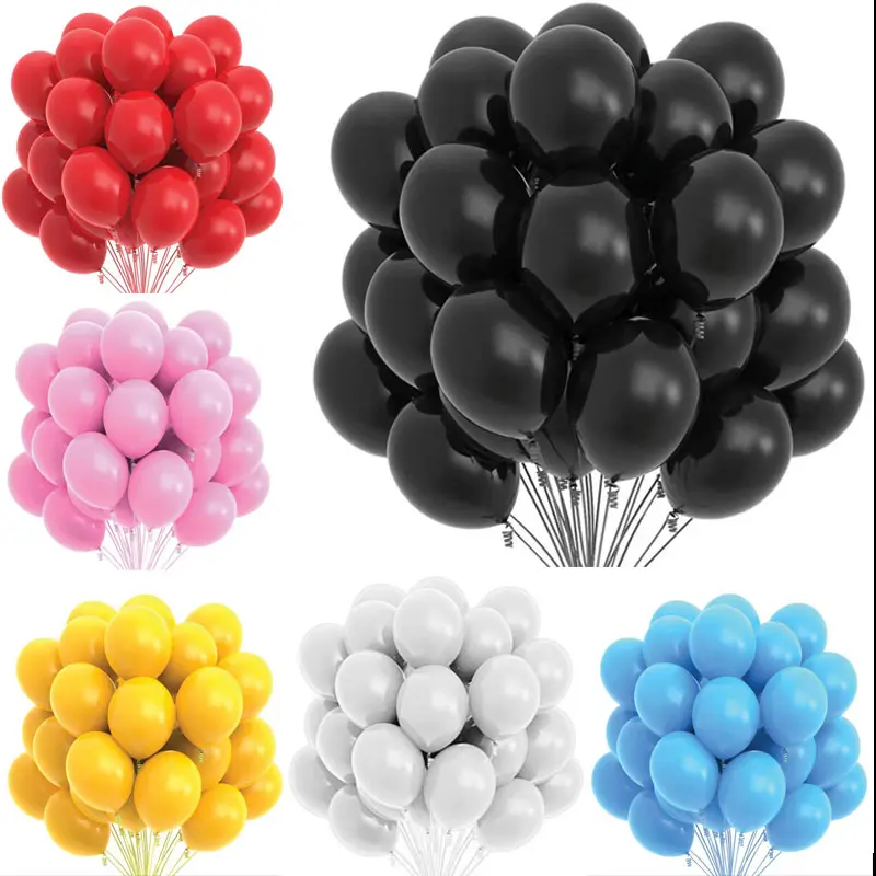 Black Pink Red Balloons Latex Balloon Birthday Party Decor Adult Wedding Decoration Helium Globos Baby Shower Balloon
