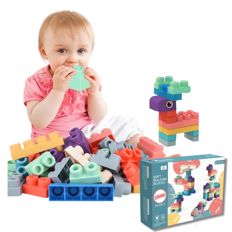 Product Introduction of Baby Soft Building Block 50 Pcs Early Learning Baby Toys 6