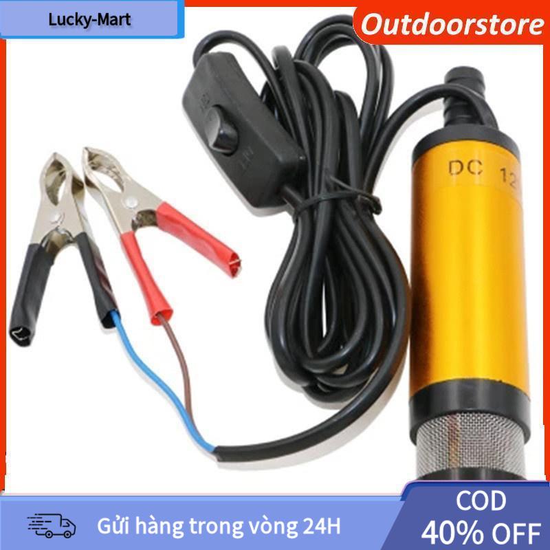【24 Máy bơm dầu mini 12V motor lõi đồng bơm chìm hút dầu nhớt nhiên liệu nước cực tiện lợi,dễ sử dụng