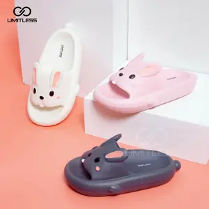 Sandal Selop Bunny Anak Cewek Perempuan Lucu Viral Sendal Rumahan Anti Slip Lentur Terbaru 2024 - Size 30 - 41 Kaki Fashion