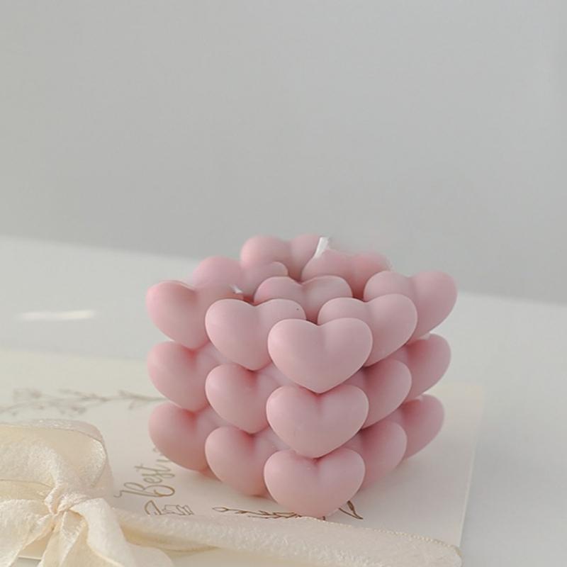 Product Introduction of 1 piece Love Candle Gift, Heart Handmade Magic Cube Aromatherapy Tanabata Gift, Companion Gift, Birthday Candle, Home Decor, Room Decor, weddings Decor, Tabletop Decor, Aromatherapy Gift 12
