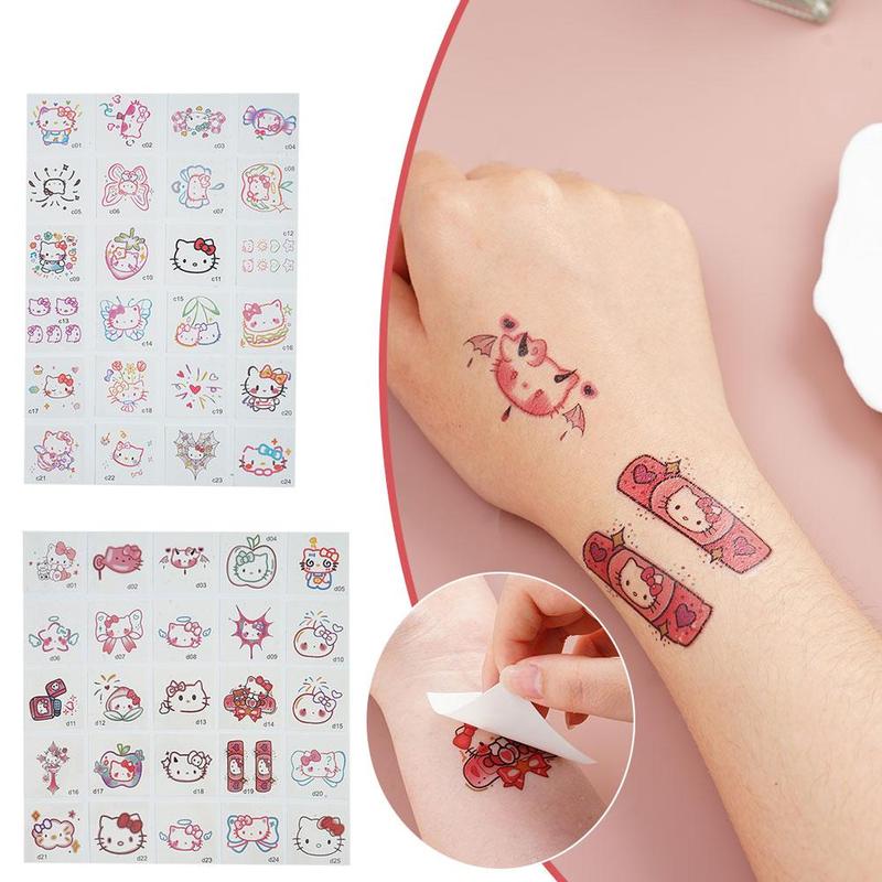 Product Introduction of Miếng Dán Hình Xăm, Phong Cách Ins, Đầy Màu Sắc, Thiết Kế Hello Kitty, 24 / 25 Cái, Miếng Dán Cơ Thể, Đồ Chơi Dopamine, Dễ Thương, Y7X1 21