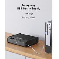 Gambar Safe Box 721FC Fingerprint Code LCD Display USB C Quick Access Portable Anti Theft Nightstand Drawer Car Storage dari Tanaga Online Shop Kota Administrasi Jakarta Barat 5 Tokopedia