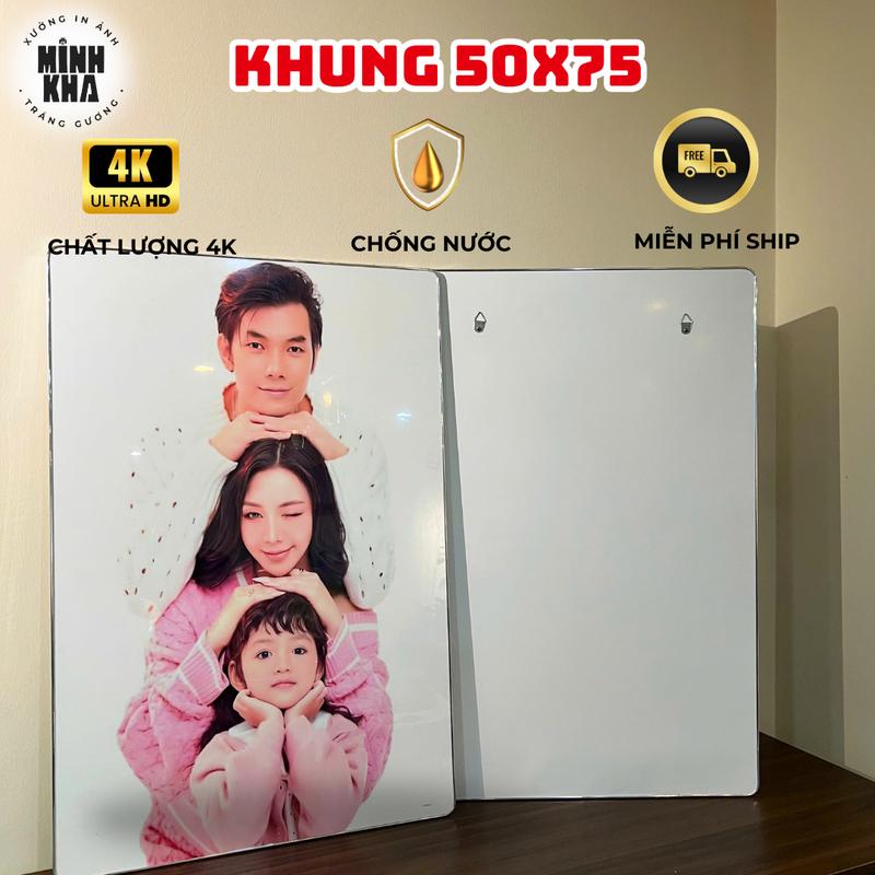   SIZE 50X75 - Tặng quà đơn trên 250K   ẢNH IN THEO NHU CẦU - Tráng Gương Bo Viền - TẶNG COMBO CHỈNH ẢNH MIỄN PHÍ - Chất Lượng 4K Chống Nước  Không Phai Màu  Không Mối Mọt - Kèm Móc Treo Giá Đỡ - Decor Treo Tường Để Bàn Trang Trí Khung Tranh Phòng Khách 