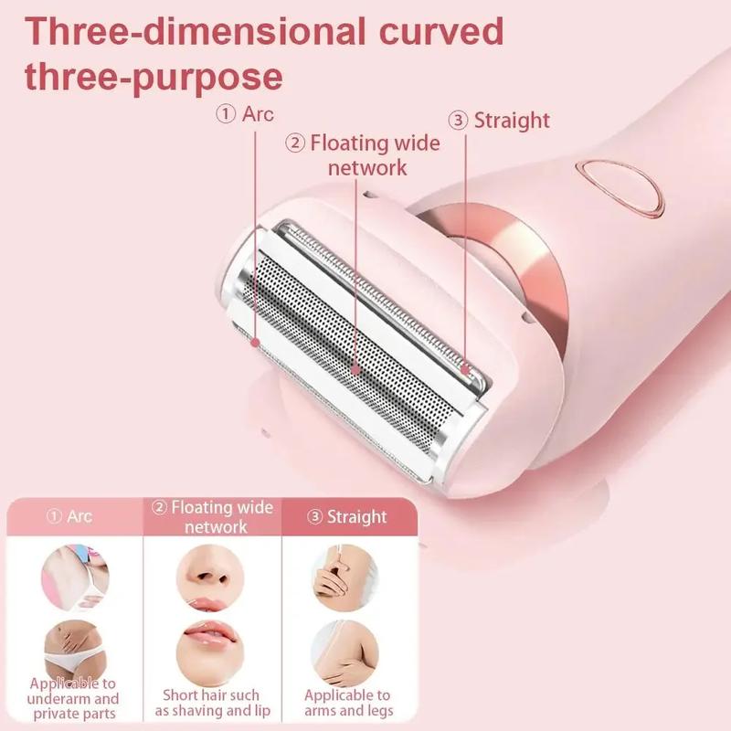 Product Introduction of Painless Hair Removal At Home, 2 In 1 Electric Shaver Razors For Women, Bikini Trimmer For Pubic Hair, Wet & Dry Electric Shaver Steel Waterproof Gentle Removable Stainless Stainless Steel Comfort Portable IPL Hair Removal with Cooling 28