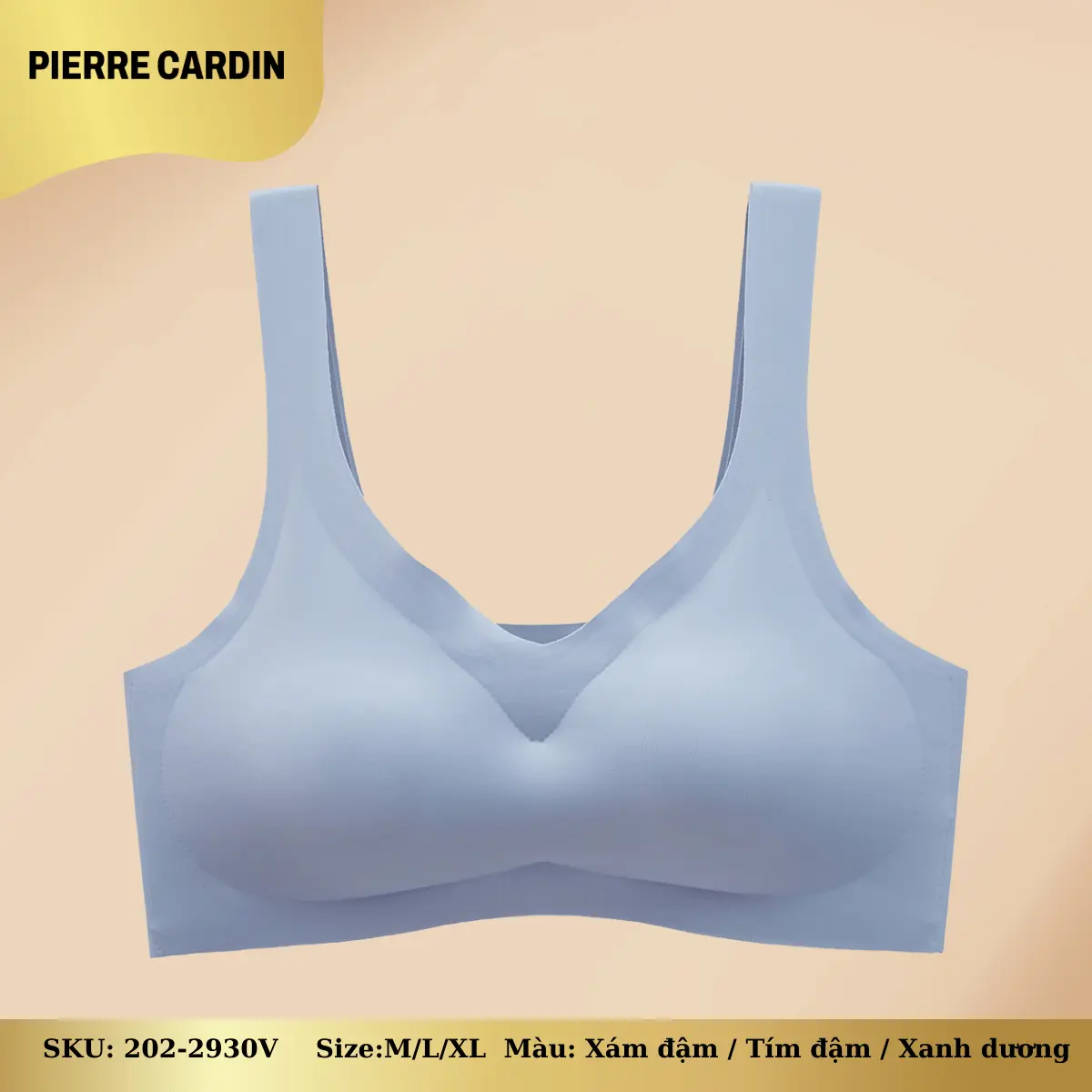 Áo lót nữ 202-2930V nhãn hiệu Pierre Cardin, ép viền không gọng, Bra Women