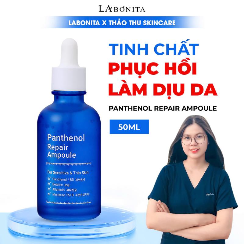 [Thảo Thu Skincare] Tinh chất hỗ trợ phục hồi làm dịu da La Bonita Panthenol Repair Ampoule 50ml serum phuc