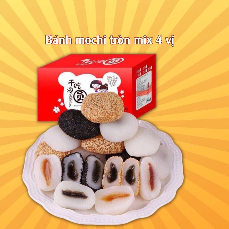 Bánh mochi tròn 2 cô gái mix 4 vị thùng 2kg Cô Nương béo