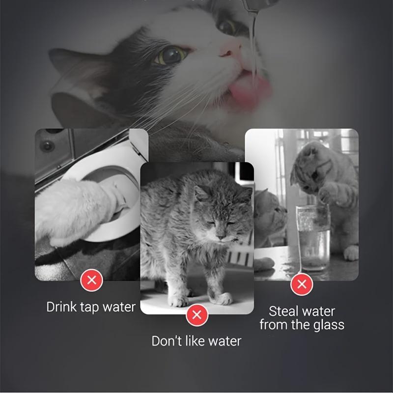Product Introduction of 1.8L Smart Cat Water Dispenser with Faucet, Dog Water Dispenser, Transparent Water Dispenser, Pet Water Filter Feeder 6