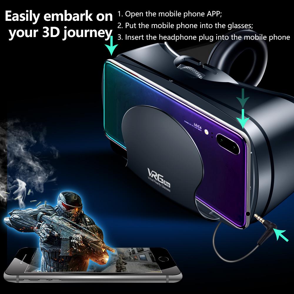 VR VRGPRO plus + Mini VR Glasses 3D Glasses Virtual Reality Glasses VR Headset For Google cardboard with headphone earphone - Image 5