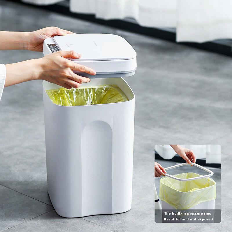 Thùng rác điện tử cảm biến sạc thông minh 12L / 14L / 16L / thân thiện với môi trường / Thùng rác hình chữ nhật tiết kiệm năng lượng 2