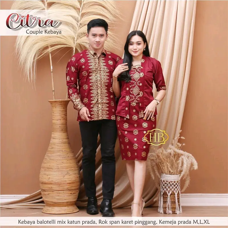 Baju Batik Couple Natal Dress Natal Motif Citra 0