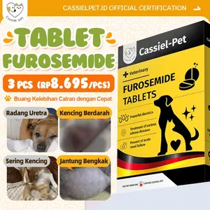 Cassiel Pet Obat Urinary & Jantung Kucing/Anjing - Diuretik Cepat Atasi Bengkak Jantung & Ginjal