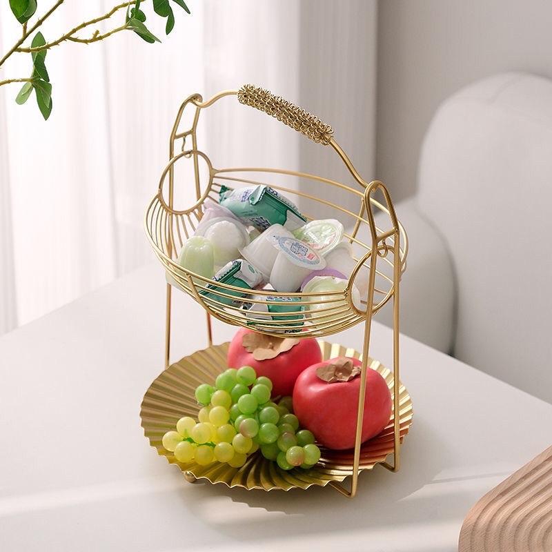 khay kim loại 2 tầng để hoa quả bánh kẹo ngày tết Kitchen