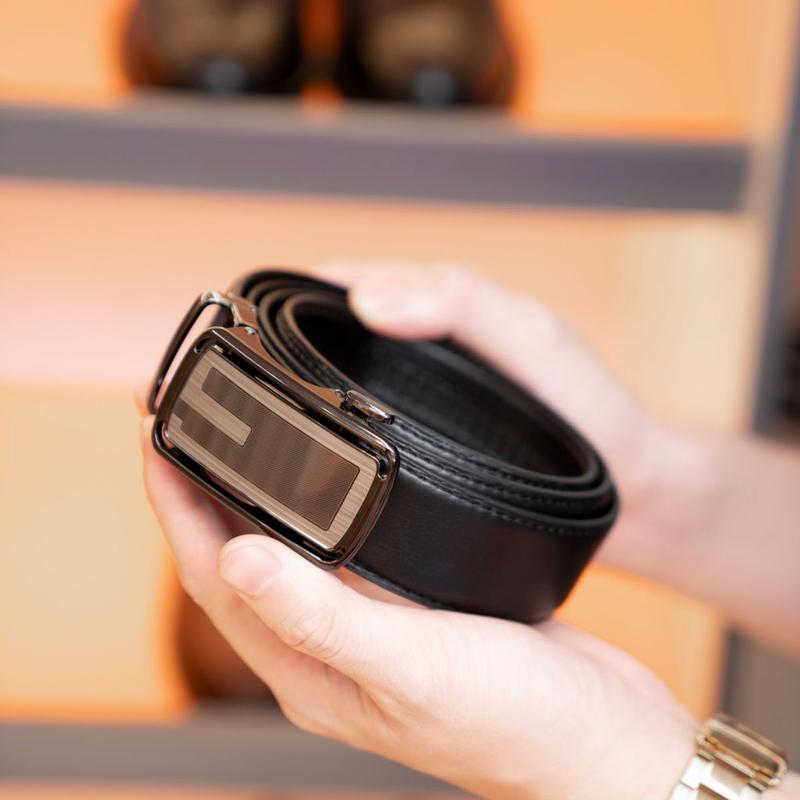 Thắt Lưng Nam Da Bò Cao Cấp Màu Đen Polytino Dây Lưng Nam Bảo Hành 12 Tháng Kèm Hộp Đựng Chính Hãng