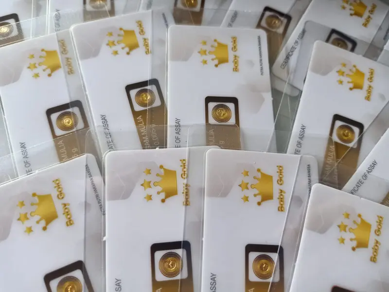 BABY GOLD 0.005GRAM ISI 10PC LOGAM MULIA EMAS MINI Jam 1