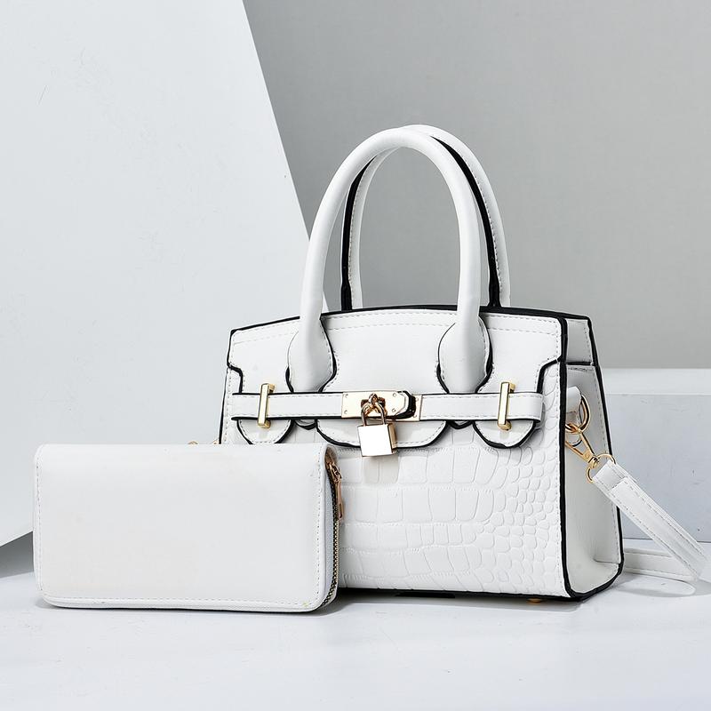 Product Introduction of Factory Direct Sales Large Capacity Handbag Two-Piece Women's Bag High Sense Simple Fashion Messenger Bag Western Style All-Matching 2