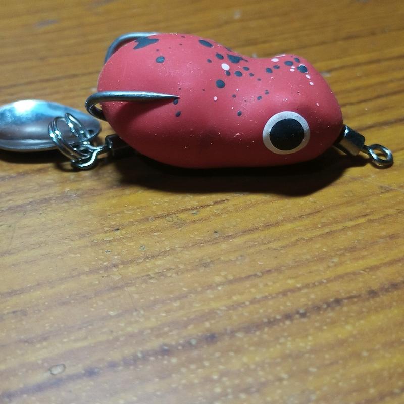 Soft Frog umpan casting 3cm dobel hook cor bulat 4