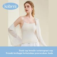 Gambar (Indonesia Stock) KOBENI Tank Top Bra With Cup BH Basic Wanita Panjang Tanktop Tali Spaghetti Premium  Cewek （VES-008） - Hitam, L dari Kobeni Shop Kota Administrasi Jakarta Barat 5 Tokopedia
