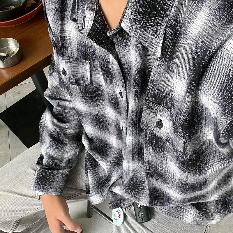 WORKSHIRT OVERSIZE SEMI CROP NEW FLANNEL BOXY FIT LENGAN PANJANG VETERANO DOUBLE POCKET by sisasatu.id 3