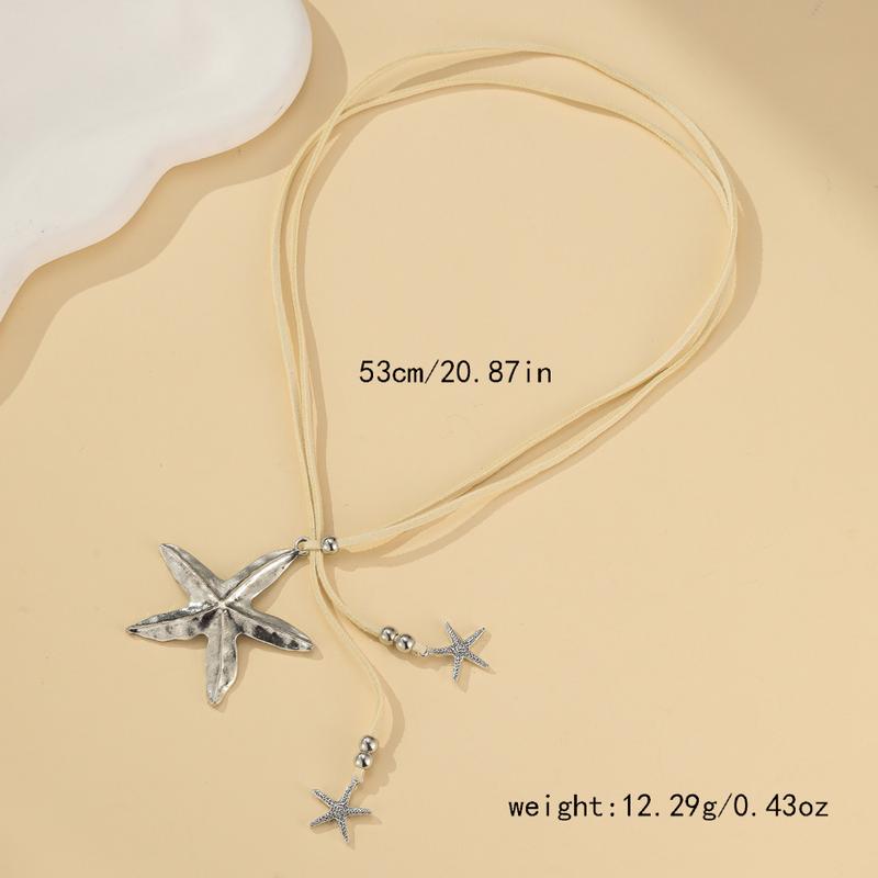 Product Introduction of Vòng Cổ Sao Biển, Hàng Mới Về Mùa Hè, Vòng Cổ Vỏ Sò Hợp Kim, Dành Cho Nữ, Phong Cách Châu Âu Và Mỹ, Mặt Dây Chuyền Phong Cách Đại Dương Bằng Kim Loại, Thích Hợp Cho Bữa Tiệc, Đồ Trang Trí 1