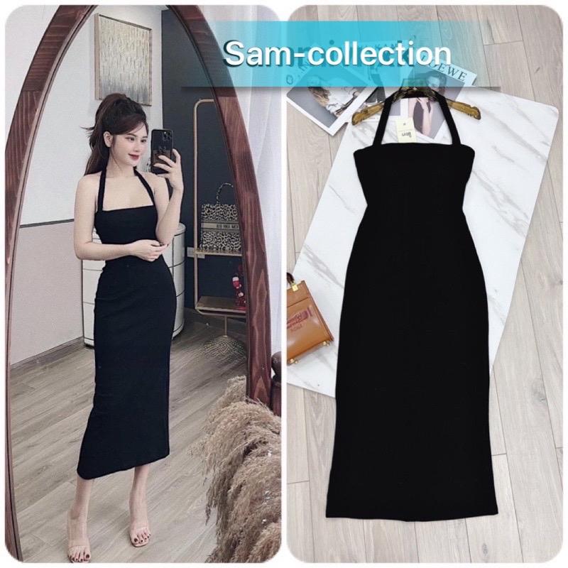 Đầm body cổ yếm - Váy maxi cổ yếm dáng dài