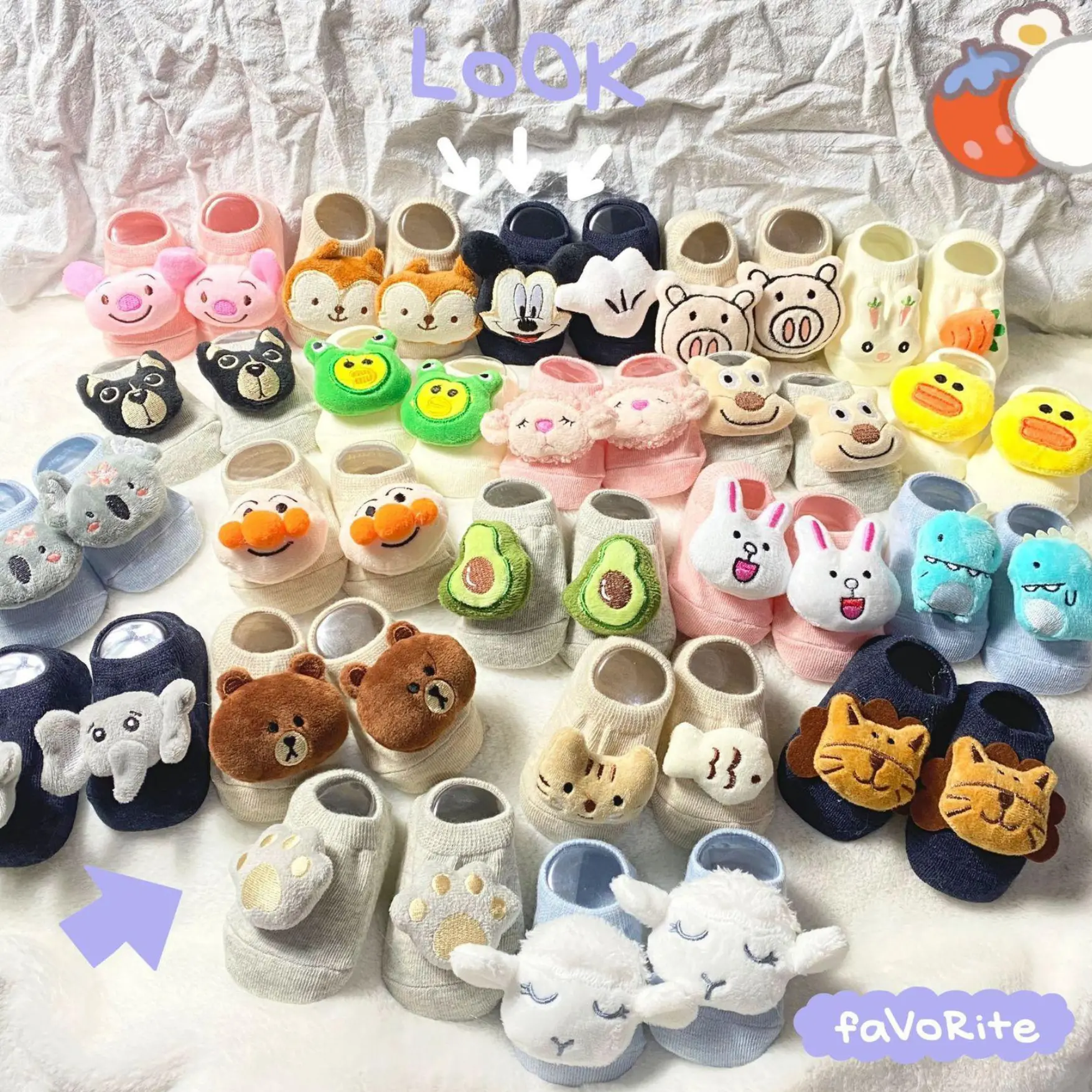 YOURBABYNEEDS Kaos Kaki Bayi Baru lahir Karakter Lucu Untuk Anak Usia 0 Sampai 3 Bulan Berbahan Rajut Bisa Melar Bunda