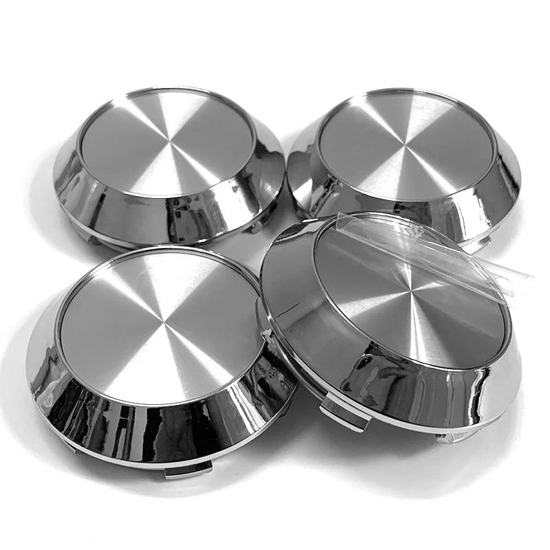 Unique Bargains 4 Pcs 68mm Dia 5 Lugs Auto Car Tire Wheel Rim Center Hub Caps Cover Silver Tone