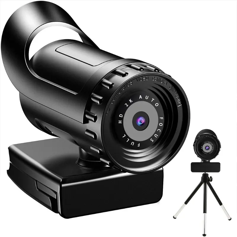 Webcam Lấy nét tự động, 2K4K, Tích hợp Mic, Độ phân giải cao, Cắm và Chơi, Thích hợp cho Hội nghị Trực Tiếp