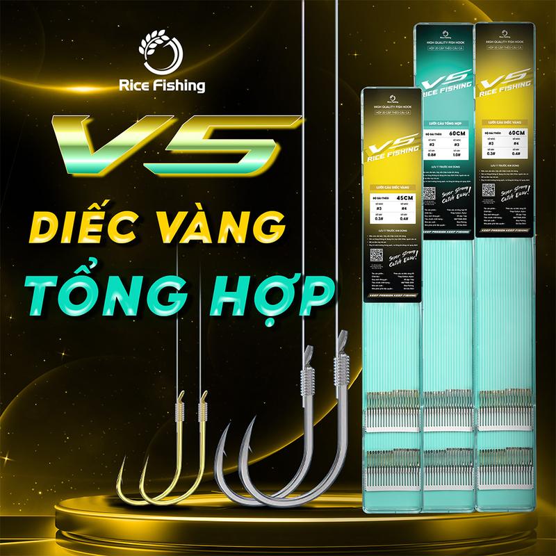  Thẻo câu đài TỔNG HỢP DIẾC VÀNG V5 Rice Fishing thẻo câu cá siêu nhẹ siêu cứng LC-28 